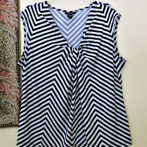 Alfani Striped Chevron Top Plus size 2X
